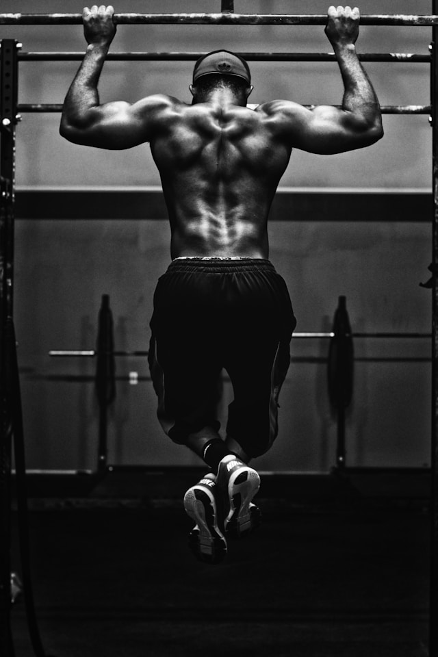 Man doing pull-up