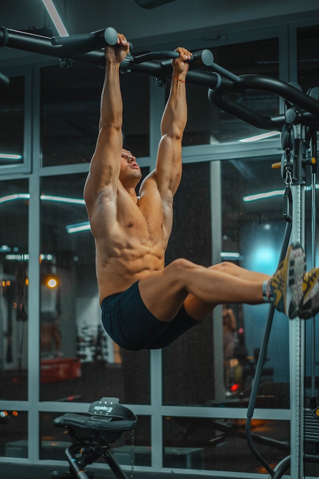Man doing pull-up